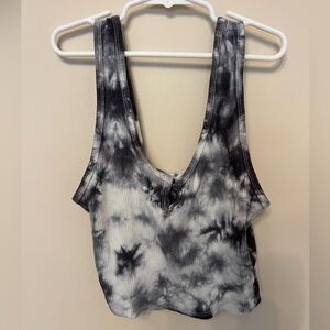 Garage Black and White Tie Dye Tank Top Size Small